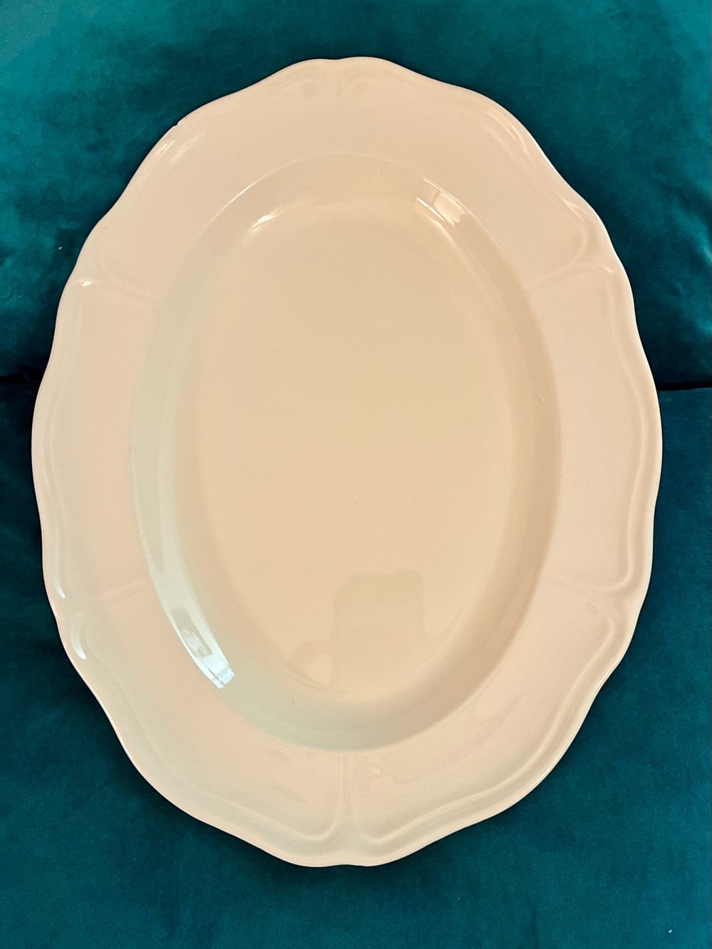 Wedgwood Queens Shape Plain Cream Oval Serving Platter